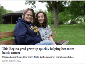 This Regina grad grew up quickly helping her mom battle cancer