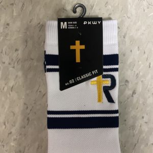 White R-cross Socks